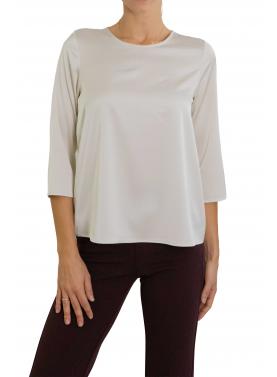 Blusa ampia con maniche tre quarti e girocollo Imperial